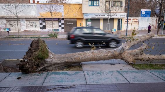 El viento zonda ya llegó a Gran Mendoza.  Foto: Ignacio Blanco / Los Andes