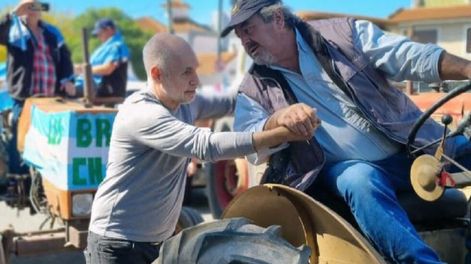 Los Andes | Horacio Rodríguez Larreta participó del tractorazo.
