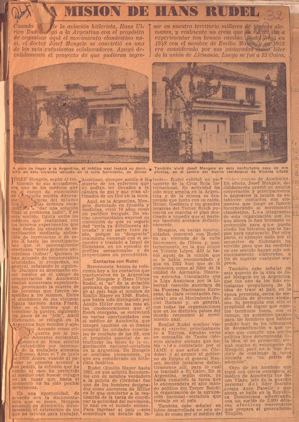 Documentación sobre presencia Nazi en Argentina.