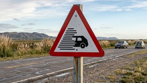 Este tipo de señal de tránsito obliga a los conductores a modificar inmediatamente su forma de manejar.