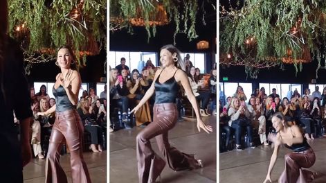 La dura caída de Pampita en un desfile en Córdoba y su reacción que se volvió viral