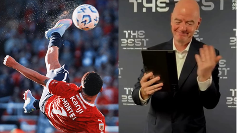 Santiago Montiel se llevó el Puskas de la FIFA al mejor gol del año.