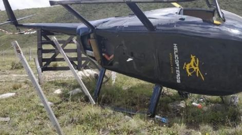 Los Andes | El helicóptero tuvo que hacer un aterrizaje de urgencia en febrero del 2019 (Foto: gentileza José Lucero)