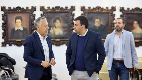 El gobernador, Alfredo Cornejo y el intendente de Las Heras, Francisco Lo Presti.