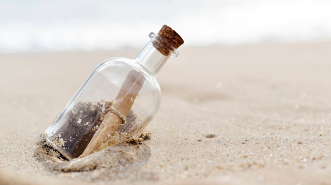 La botella viajó durante más de un año.
