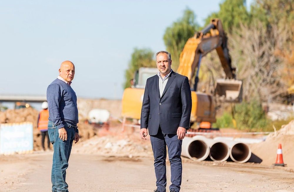 Stevanato supervisó avance de obra clave de saneamiento