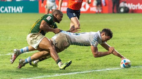 Joaquín Pellandini convirtió el único try del para Los Pumas.