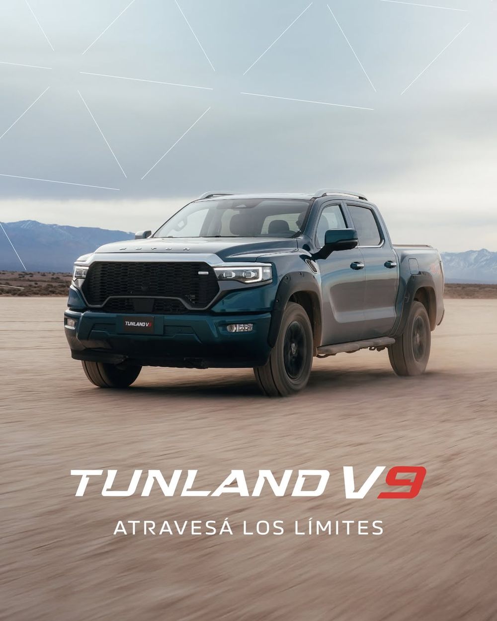 De la marca Foton, la pickup mediana Tunland V9.