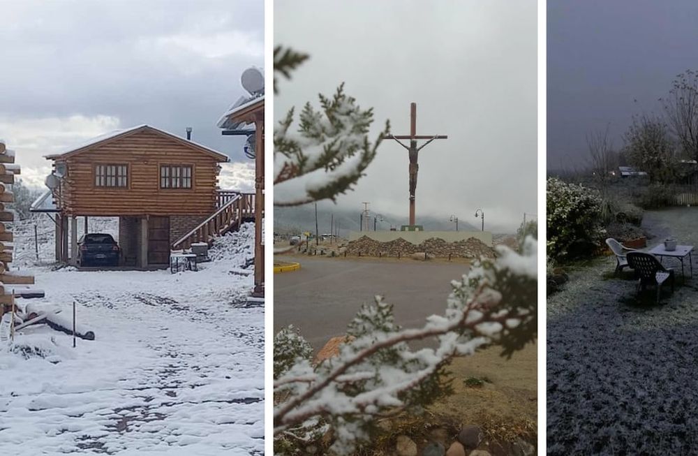 Postales de la primera nevada del año en el Manzano Histórico.