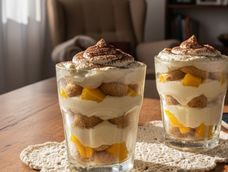 Cada capa genera un sabor más delicioso con cada cucharada. Esta receta equilibra el sabor de las frutas, la crema y el café en un mismo vaso.