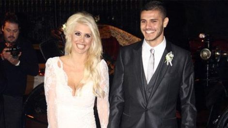 Con una lujosa fiesta, Wanda y Mauro festejaron su casamiento en 2014.