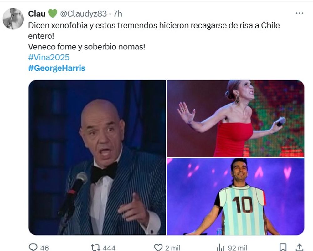 Memes en X: chilenos desquitaron su rechazo al comediante venezolano George Harris por su fallida presentación en Viña 2025