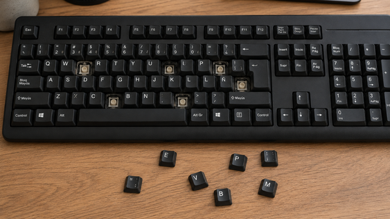 las teclas de computadoras rotas no las tires, tenes un tesoro: 3 manualidades creativas que vuelven a estar de moda