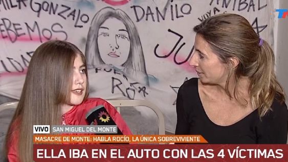Rocío, la sobreviviente de la masacre de Monte: Sé una cosa pero no la quiero contar