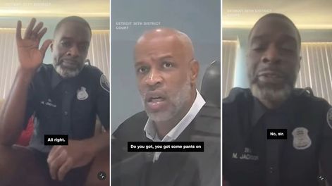 Declaró ante el juez por videollamada pero no traía pantalones.