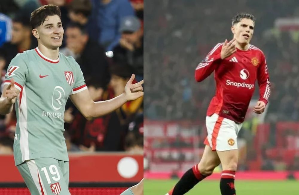 Álvarez y Garnacho están dulces, y llegan a Argentina en un buen momento. /Foto:web