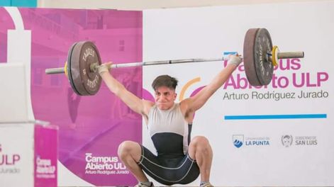 Los Andes | Benjamín Ocampo, el pesista mendocino, que logró la medalla de Bronce en el Argentino y fue convocado a la Selección Nacional. / Gentileza.