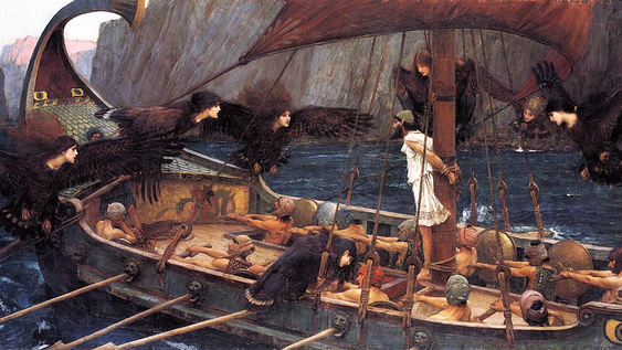 Ulises y las sirenas es una pintura de 1891 delartista prerrafaelita John William Waterhouse . Actualmente se encuentra en la Galería Nacional de Victoria , Melbourne , Australia.