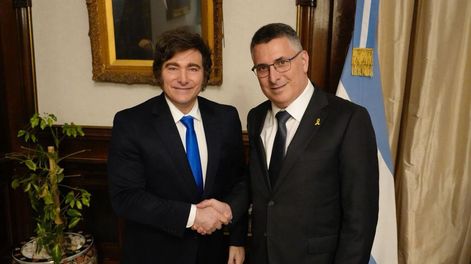 El presidente Javier Milei se reunió con el ministro de Relaciones Exteriores del Estado de Israel, Gideon Sa’ar y el embajador de Israel en Argentina, Eyal Sela