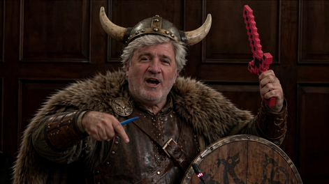 José Luis Ramón ensayó una parodia de Vikings en su despedida de la Legislatura. Imagen generada con IA