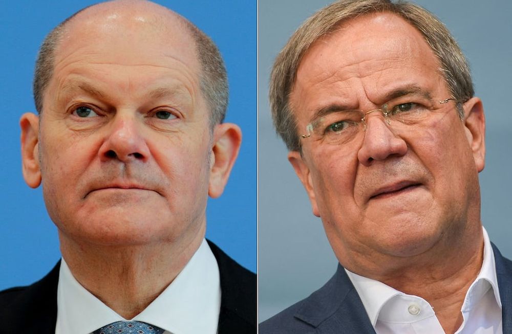 El socialdemócrata Olaf Scholz y el conservador Armin Laschet (Web)