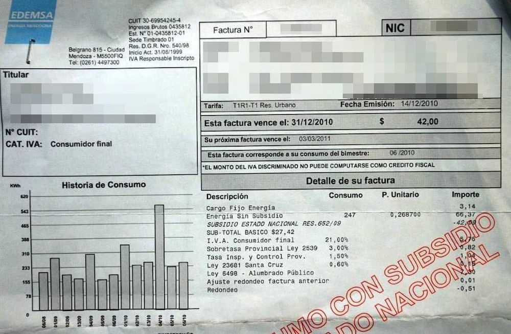 Luz: Mendoza y la Nación prevén reactivar el recorte de los subsidios