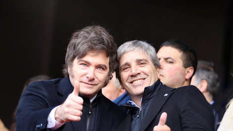 Javier Milei junto a Luis Caputo