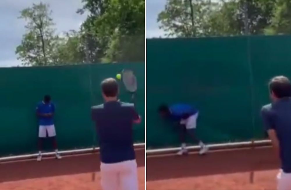 El desafío entre Roger Federer y Elina Svitolina que tuvo como víctima a Gael Monfils.