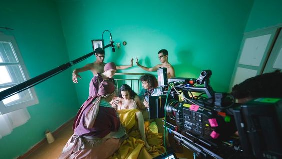 Rodaje. La fiesta exigió esta vez una producción cinematográfica más compleja que la habitual para el acto central en el teatro griego.