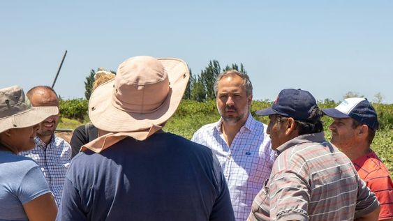 Stevanato recorrió las zonas afectadas por la tormenta