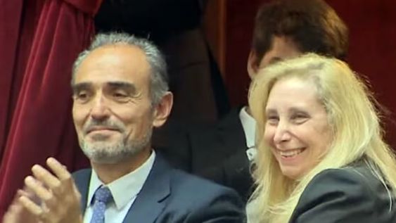 Eduardo Lule Menem y Karina Milei.