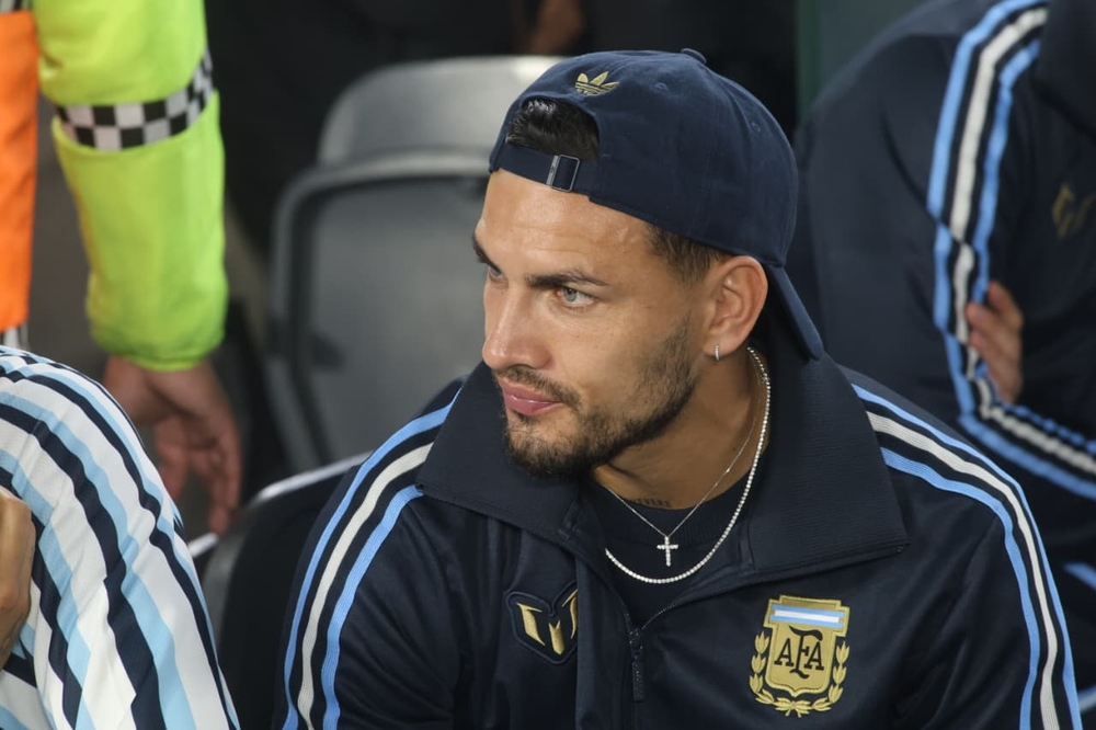 Leandro Paredes, en la despedida de Lionel Messi