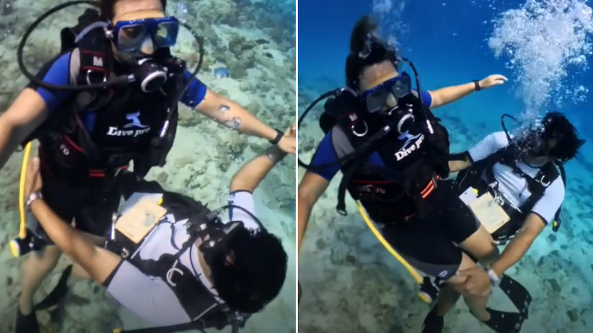 Una tiktoker denunció abuso por parte de su instructor de buceo y el hecho quedó registrado por cámaras