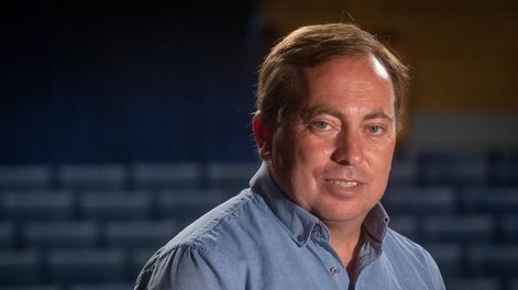 Martín Aveiro no se contuvo y salió con los tapones de punta a desmentir a Humberto Mingorance. Foto: Ignacio Blanco / Los Andes