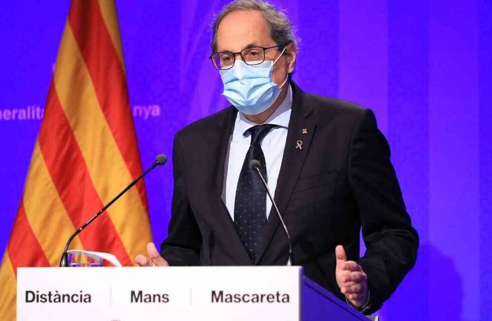 El presidente independentista de Cataluña, Quim Torra, le agradeció a Lionel Messi el tiempo que vistió la camiseta del Barcelona, tras definir su salida del club. / Gentileza.