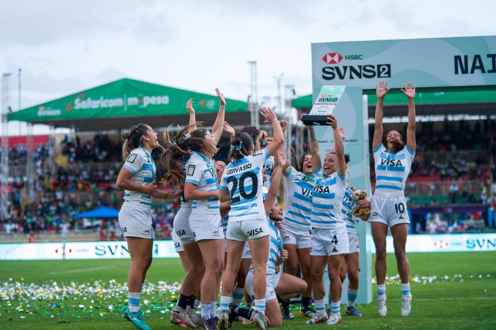 Rugby. El festejo de las chicas argentinas del rugby femenino