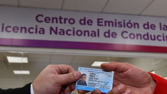 Licencia de conducir.&nbsp;