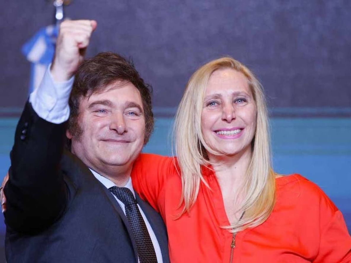 Javier Milei y la secretaria general de la Presidencia, Karina Milei.