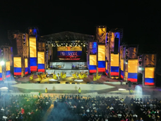 El Parque Recreativo Dueño del Sol brilló con un escenario de gran despliegue técnico y visual, sello de esta edición del XXII Encuentro de las Naciones.