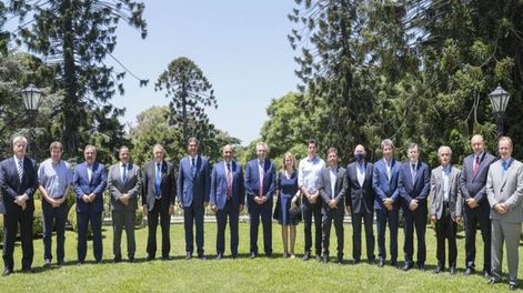 Los Andes | Los mandatarios del Frente de Todos, en una reunión con el presiente Alberto Fernández en Olivos. Foto: Archivo.
