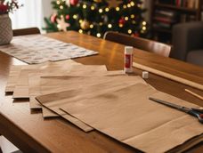 no las tires mas: reciclar bolsas de papel madera esta de moda para crear esta maravillosa decoracion navidena