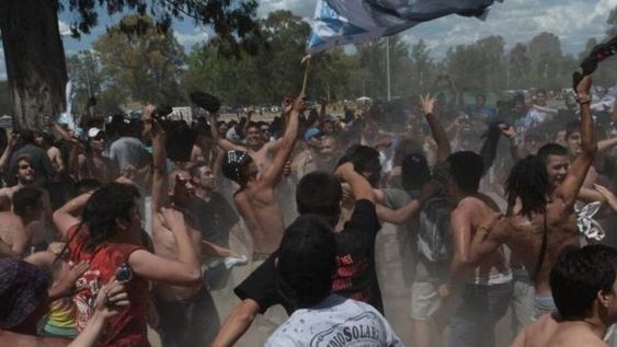 Uno de los masivos recitales del Indio Solari.