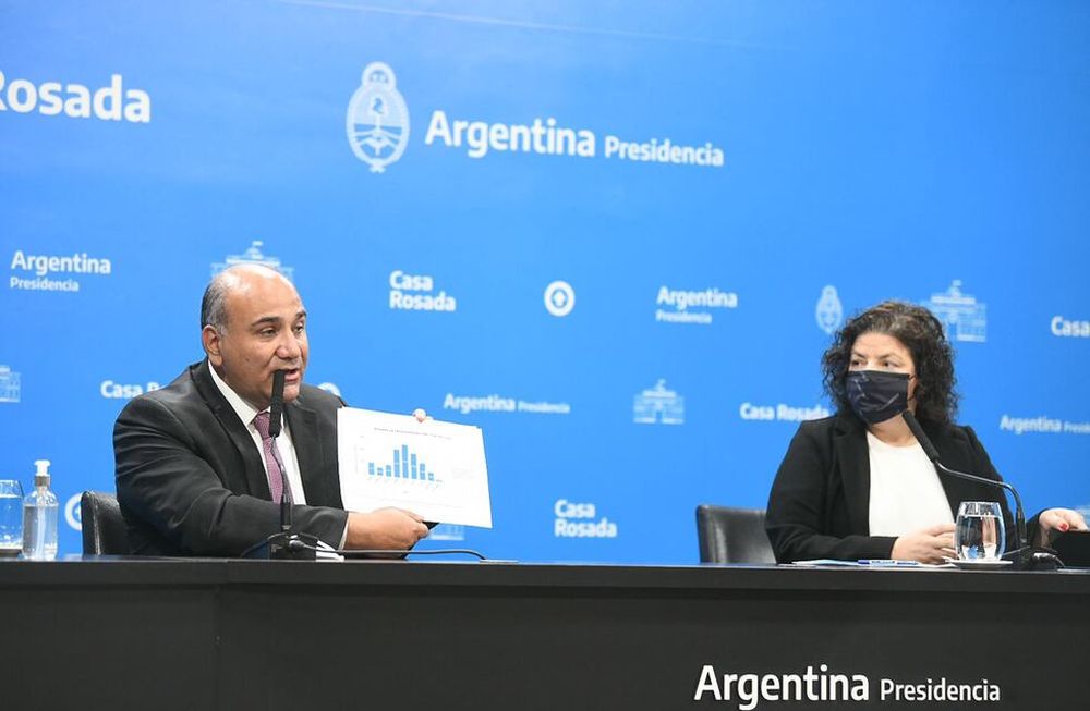 Manzur y Vizzotti durante la conferencia (Prensa Gabinete).