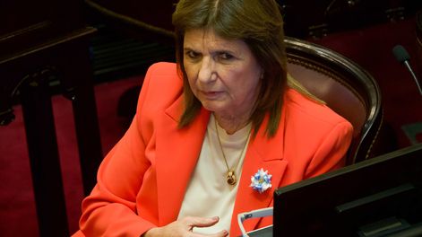 Patricia Bullrich durante el debate en el Senado.