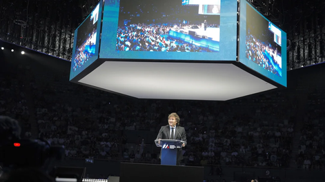 Javier Milei en el Economic Forum Madrid.