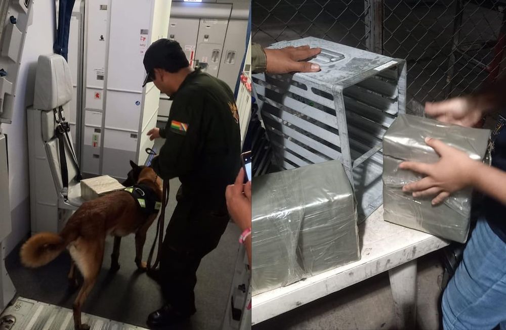 Dos empleadas de limpieza fueron detenidas por transportar cocaina en el aeropuerto de Viru Viru.