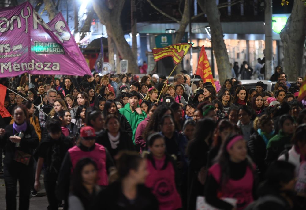 March in Mendoza 10 years after the birth of the Ni Una Menos movement, which denounces extreme violence against women.