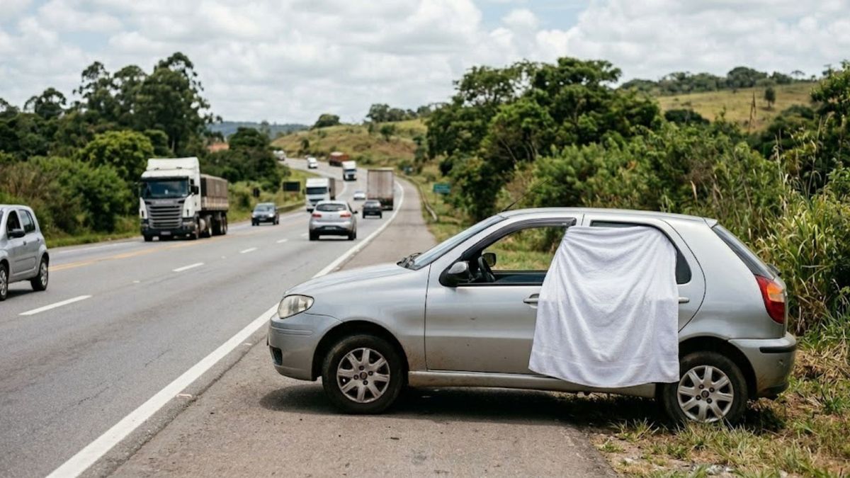 Qué significa ver un paño blanco colgado de la ventanilla de