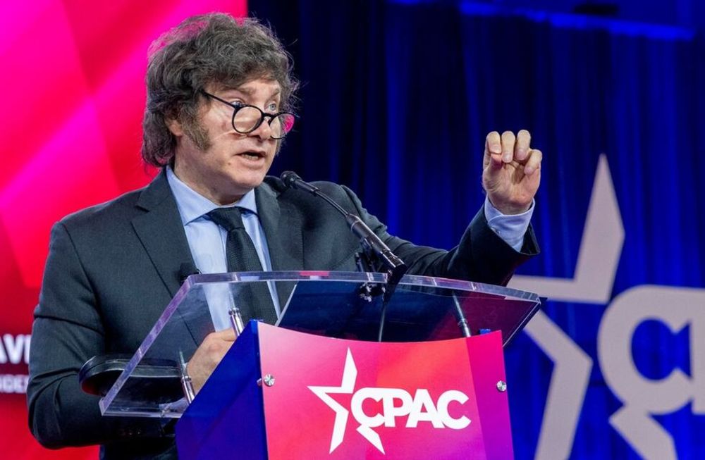 Javier Milei en su discurso en la Conferencia de la Acción Política Conservadora (CPAC).