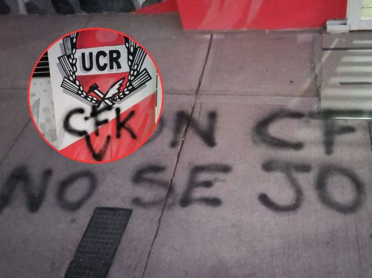 La UCR Mendoza repudió los actos vandálicos en su sede y en la UNCuyo: Cristina irá presa, no es víctima, es delincuente.